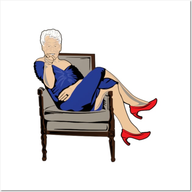 Bill Clinton in Blue Dress Wall Art by CabalCollection